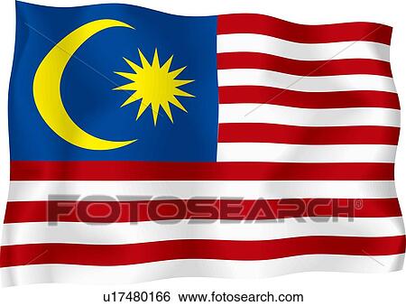 Malaysian flag View Large Illustration Stock Illustration - Malaysian flag. Fotosearch