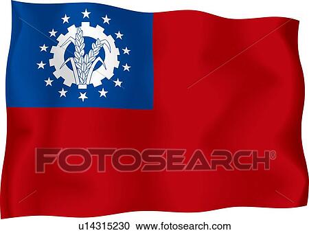 Myanmar flag View Large Illustration Clipart - Myanmar flag. Fotosearch