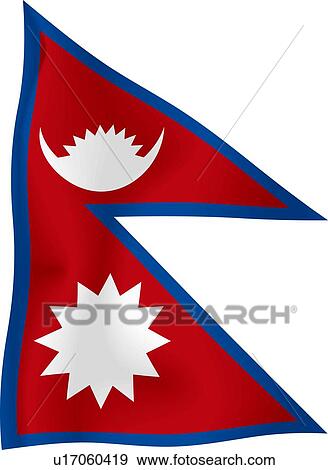 Nepali flag View Large Illustration Stock Illustration - Nepali flag. Fotosearch