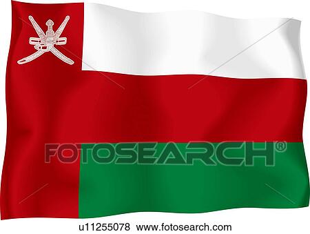 Stock Illustration - Omani flag. Fotosearch
