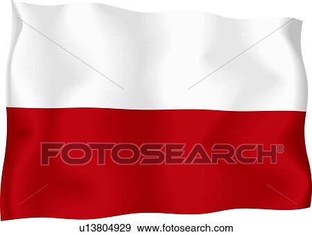Stock Illustration - Polish flag. Fotosearch