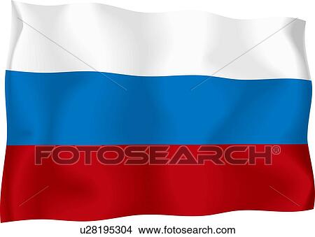 Stock Illustration - Russian flag. Fotosearch