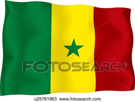 Download Senegal flag Drawing | u25761963 | Fotosearch