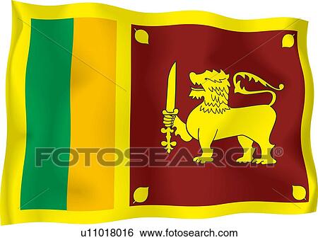 Stock Illustration - Sri Lankan flag. Fotosearch