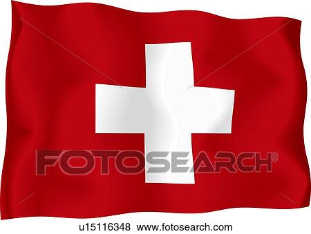 Swiss flag View Large Illustration Stock Illustration - Swiss flag. Fotosearch