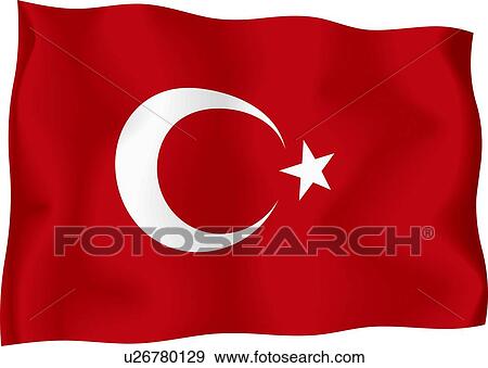 Turkish flag View Large Illustration Stock Illustration - Turkish flag. Fotosearch