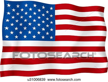 Stock Illustration - United States flag. Fotosearch