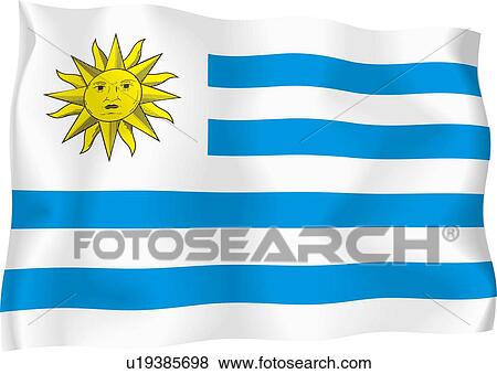Stock Illustration - Uruguaian flag. Fotosearch