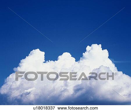 Stock Photo - Blue sky and Clouds, High angle view. Fotosearch