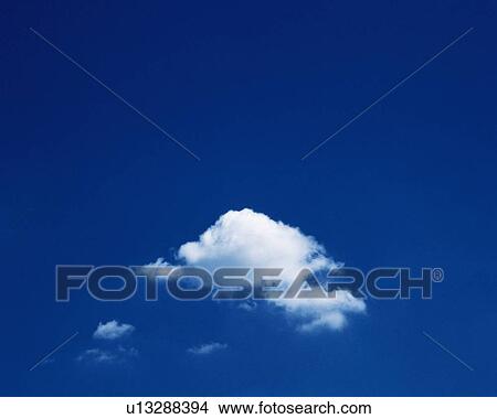 Picture - Blue sky and Clouds, Low angle view, Copy Space. Fotosearch