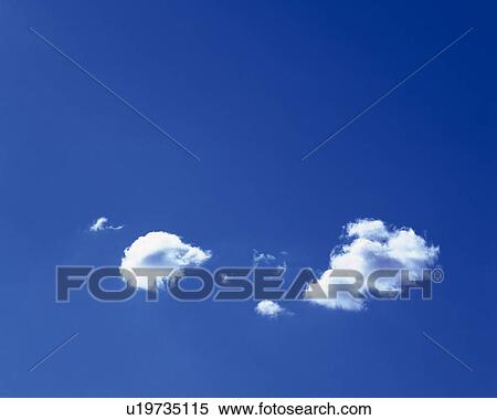 Stock Photography - Blue sky and Clouds, Low angle view, Copy Space, . Fotosearch