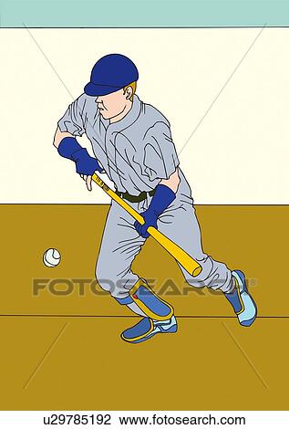 Painting of a batter bunting, Illustration View Large Illustration Drawing - Painting of a batter bunting, Illustration. Fotosearch