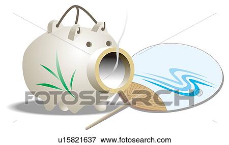 Stock Illustration - Mosquito incense of pig and fan. Fotosearch