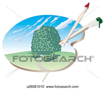 Clipart - Painter's Palette . Fotosearch