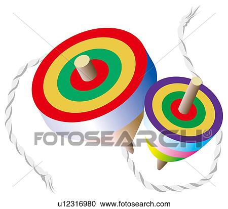 Clipart - Spinning Tops . Fotosearch