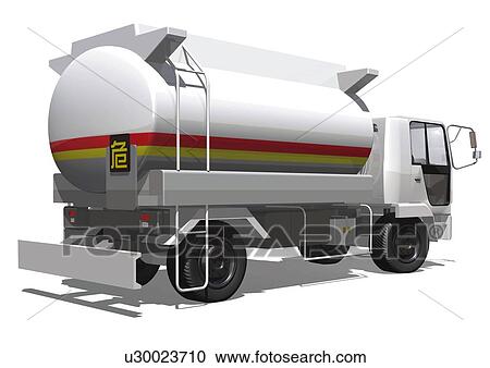 Clipart - Image of an Oil Tanker, Side View, Illustration. Fotosearch