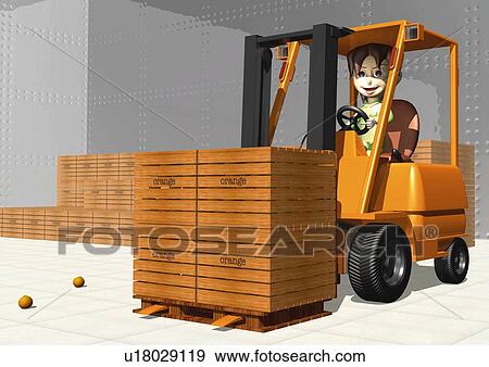 Image of an Orange-colored Bulk Loader, Side View, Illustration View Large Illustration Stock Illustration - Image of an Orange-colored Bulk Loader, Side View, Illustration. Fotosearch