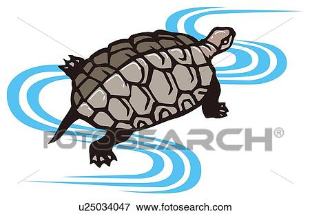 Painting of A Turtle, Woodcut View Large Illustration Stock Illustration - Painting of A Turtle, Woodcut. Fotosearch