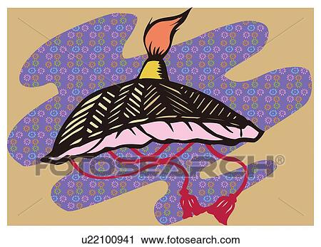 Painting of Kakuregasa Hat, Woodcut View Large Illustration Clip Art - Painting of Kakuregasa Hat, Woodcut. Fotosearch