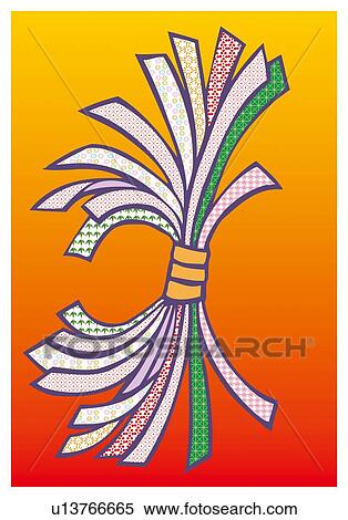 Painting of Noshi Paper, Woodcut View Large Illustration Stock Illustration - Painting of Noshi Paper, Woodcut. Fotosearch