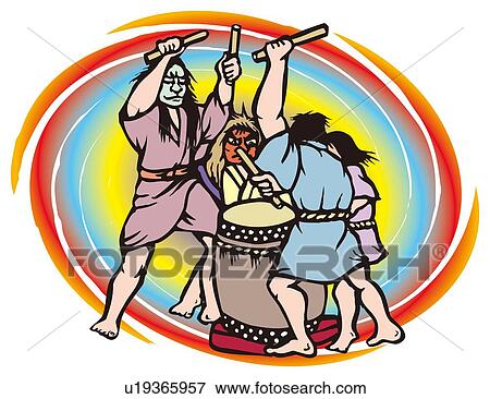 Gojinjodaiko, Woodcut, Ishikawa Prefecture, Japan View Large Illustration Stock Illustration - Gojinjodaiko, Woodcut, Ishikawa Prefecture, Japan. Fotosearch