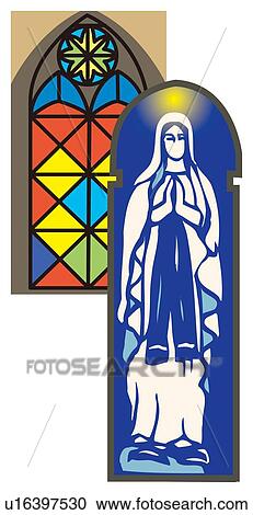 Clipart - Maria, Woodcut, Nagasaki Prefecture, Japan. Fotosearch