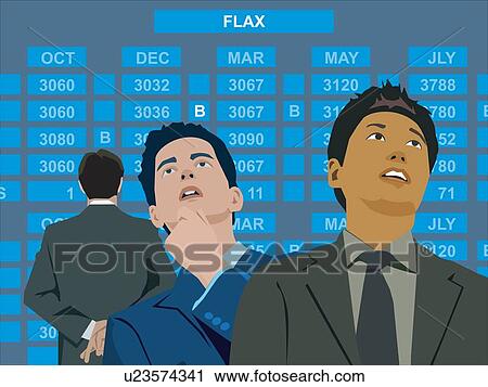 Clip Art - Businessmen at the stock exchange. Fotosearch