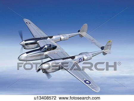 Air Force Plane, CG, Illustration, High Angle View View Large Illustration Drawing - Air Force Plane, CG, Illustration, High Angle View . Fotosearch