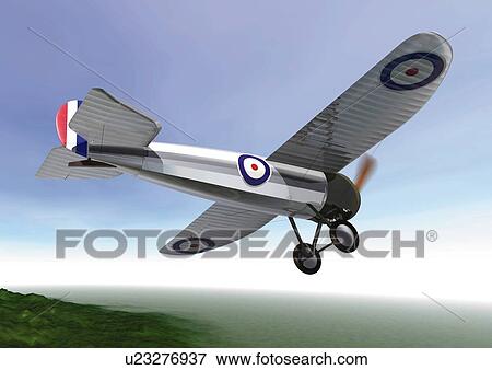 Stock Illustration - Air Force Plane, CG, Illustration, Low Angle View . Fotosearch