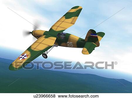 Stock Illustration - Air Force Plane, CG, Illustration, Low Angle View . Fotosearch