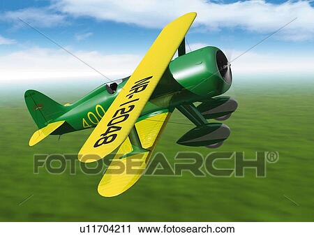 Aircraft, CG, Illustration, High Angle View View Large Illustration Clip Art - Aircraft, CG, Illustration, High Angle View . Fotosearch