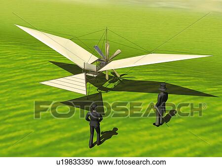 Clipart - Aircraft, CG, Illustration, High Angle View . Fotosearch