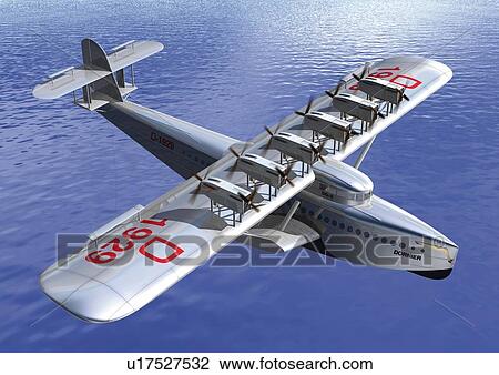 Drawing - Aircraft, CG, Illustration, High Angle View. Fotosearch