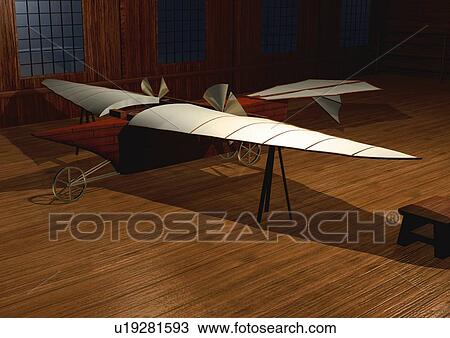 Drawing - Aircraft, CG, Illustration, High Angle View. Fotosearch