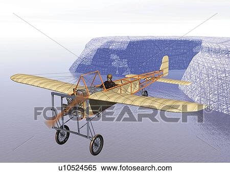 Stock Illustration - Aircraft, CG, Illustration, High Angle View. Fotosearch