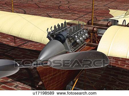 Stock Illustration - Aircraft, CG, Illustration, High Angle View, Close Up. Fotosearch