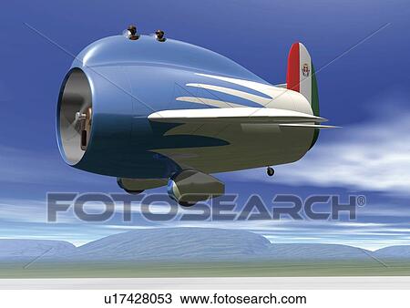 Drawing - Aircraft, CG, Illustration, Low Angle View. Fotosearch
