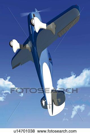 Aircraft, CG, Illustration, Low Angle View View Large Illustration Stock Illustration - Aircraft, CG, Illustration, Low Angle View . Fotosearch