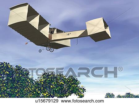 Stock Illustration - Aircraft, CG, Illustration, Low Angle View . Fotosearch