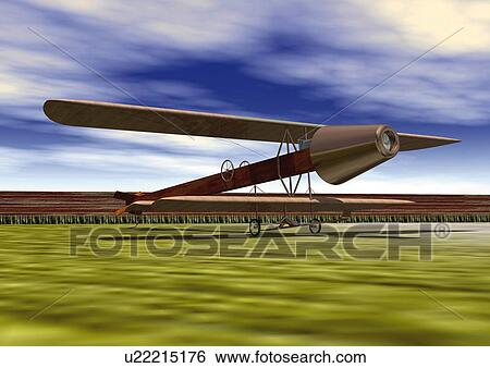 Aircraft, CG, Illustration, Low Angle View View Large Illustration Stock Illustration - Aircraft, CG, Illustration, Low Angle View . Fotosearch