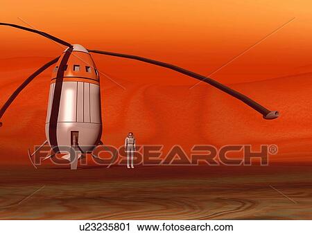 Imaginary aircraft and robot, Illustration, CG View Large Illustration Clip Art - Imaginary aircraft and robot, Illustration, CG. Fotosearch