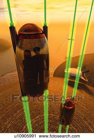 Clip Art - Imaginary elevators, Illustration, CG, High Angle View. Fotosearch