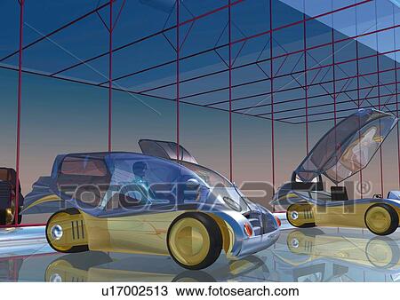 Imaginary vehicle, Illustration, CG View Large Illustration Drawing - Imaginary vehicle, Illustration, CG. Fotosearch