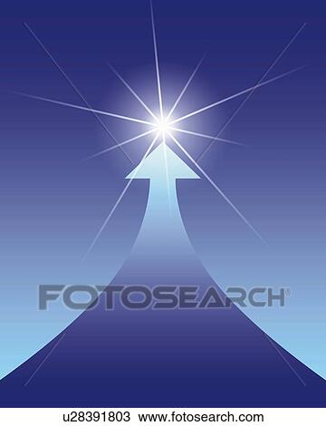 Arrow and Light, CG, 3D, Lens Flare View Large Illustration Drawing - Arrow and Light, CG, 3D, Lens Flare. Fotosearch