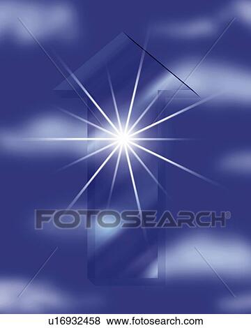 Arrow and Light, CG, 3D, Lens Flare View Large Illustration Stock Illustration - Arrow and Light, CG, 3D, Lens Flare. Fotosearch