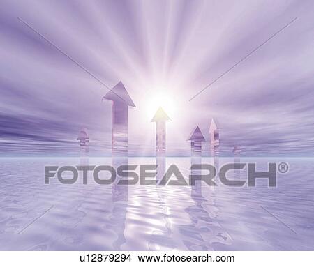 Arrows and Light, CG, 3D, Lens Flare View Large Illustration Stock Illustration - Arrows and Light, CG, 3D, Lens Flare. Fotosearch