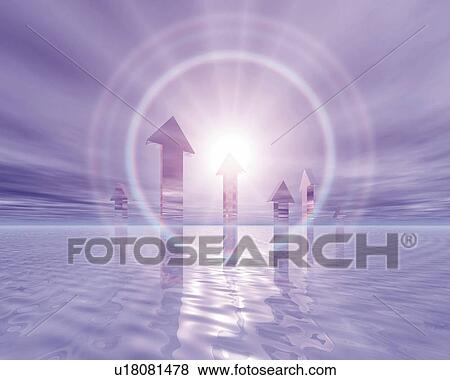 Arrows and Light, CG, 3D, Lens Flare View Large Illustration Stock Illustration - Arrows and Light, CG, 3D, Lens Flare. Fotosearch