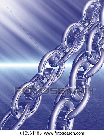 Chains, CG, 3D, Lens Flare View Large Illustration Stock Illustration - Chains, CG, 3D, Lens Flare. Fotosearch