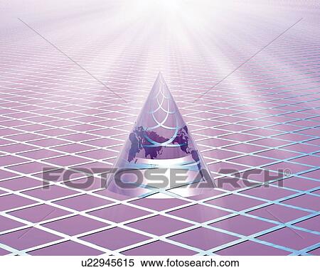 Circular Cone and Crossed Lines, CG, 3D, Lens Flare View Large Illustration Stock Illustration - Circular Cone and Crossed Lines, CG, 3D, Lens Flare. Fotosearch
