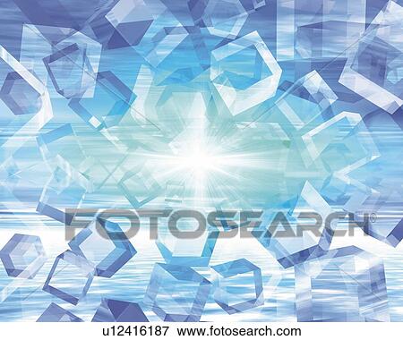 Cubes and Light, CG, 3D, Lens Flare View Large Illustration Stock Illustration - Cubes and Light, CG, 3D, Lens Flare. Fotosearch